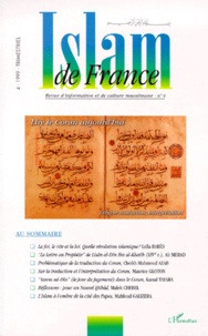  Anonyme - Islam De France Numero 4 Premier Trimestre 1999 : Lire Le Coran Aujourd'Hui.