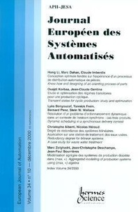  Anonyme - Journal Europeen Des Systemes Automatises Volume 34 N°10 Decembre 2000.