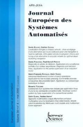  Anonyme - Journal Europeen Des Systemes Automatises Volume 34 N°4 Mai 2000.