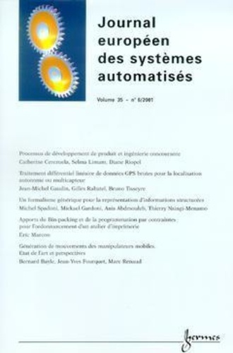  Anonyme - Journal Europeen Des Systemes Automatises Volume 35 N°6/2001.