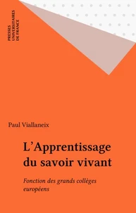 L'apprentissage du savoir vivant