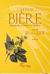  Anonyme - L'article Bière suivi de Brasserie - Encyclopédie de Diderot & d'Alembert in Volume II.