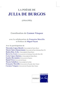  Anonyme - La poésie de Julia de Burgos (1914-1953) - Actes des journées d'études internationales d'Amiens (2004).