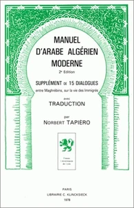 Manuel D'Arabe Algerien Moderne. 2eme Edition