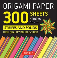 Origami papers 300 sheets stripes and solids