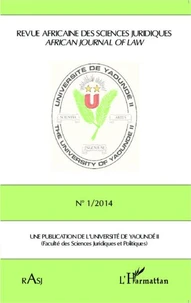 Revue africaine des sciences juridiques N° 1/2014