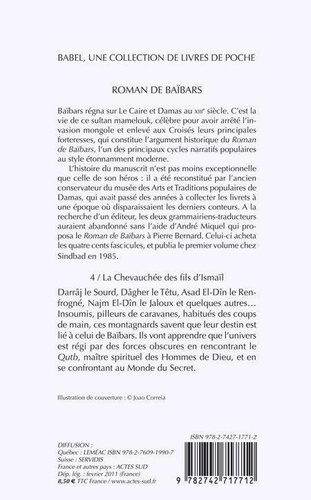 Roman De Baibars Tome 4 : La Chevauchee Des Fils D'Ismael