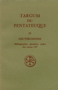  Anonyme - Targum Du Pentateuque. Tome 4, Deuteronome.