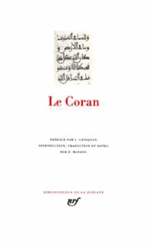 Jean Grosjean et  ANONYMES - Le Coran.