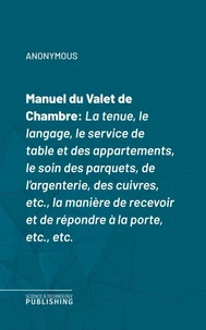 Manuel du Valet de Chambre