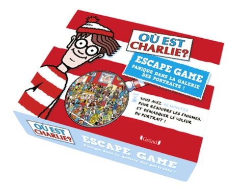 Escape game Où est Charlie ?. Avec 40 cartes et 1 poster