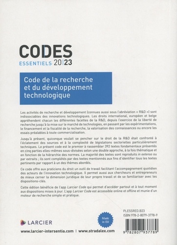 Code de la recherche et du développement technologique