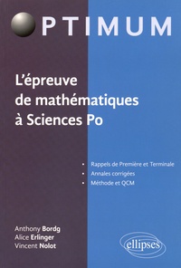 Anthony Bordg et Alice Erlinger - L'épreuve de mathématiques à Sciences Po.