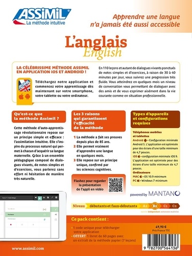 L'anglais B2. Pack applivre 1 application + 1 livret de 60 pages