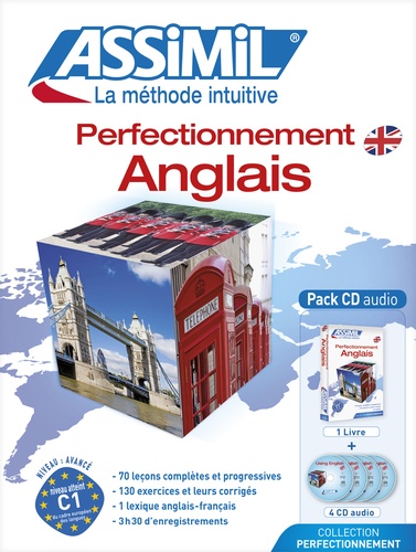 Pack Perfectionnement Anglais. 1 livre plus 4 CD Audio  avec 4 CD audio
