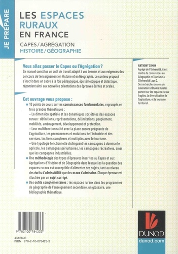 Les espaces ruraux en France. Capes/Agrégation Histoire/Géographie