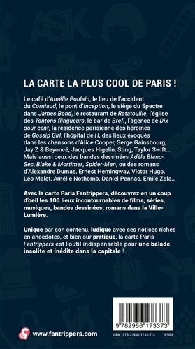 La carte Paris des 100 lieux cultes de films, séries, musiques, BD, romans