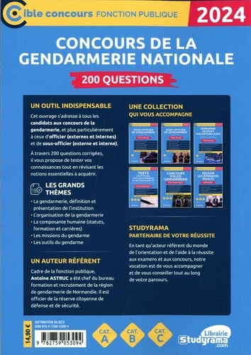 Concours de la gendarmerie nationale. 200 questions  Edition 2024