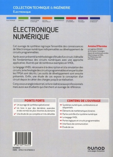 Electronique numérique. Architecture, VHDL, technologies des circuits programmables