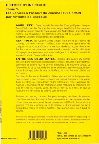 Histoire d'une revue. Tome 1, A l'assaut du cinéma (1951-1959)