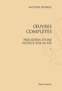 Oeuvres complètes, précédées d'une notice sur la vie