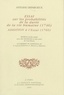 Antoine Deparcieux - Essai sur les probabilités de la durée de la vie humaine (1746) - Addition à l'Essai (1760).