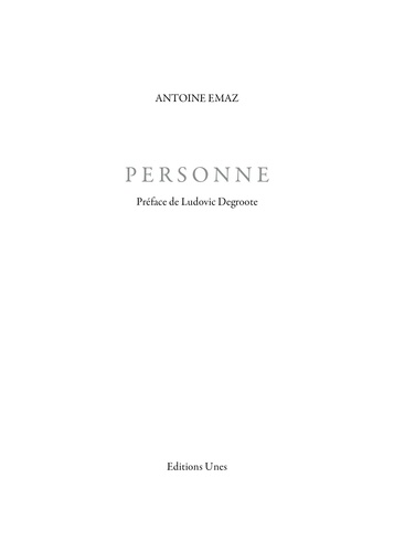 Antoine Emaz - Personne.