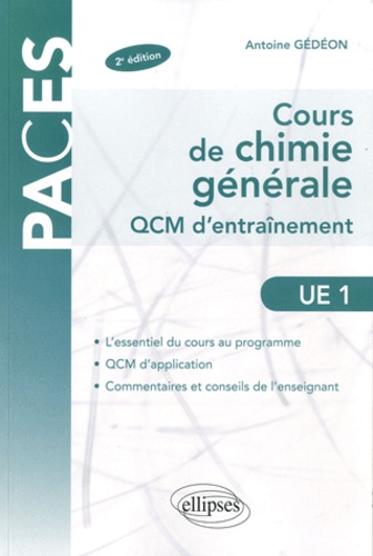 Cours chimie générale QCM d'entraînement. UE1 2e édition
