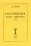 Antoine-Joseph Pernety - Dictionnaire mytho-hermétique.