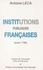 Institutions Publiques Francaises. Avant 1789, 2eme Edition