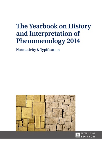 Anton Vydra - The Yearbook on History and Interpretation of Phenomenology 2014 - Normativity & Typification.