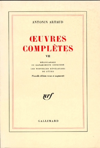Antonin Artaud - Oeuvres Completes. Tome 7.