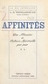 Antonin-Dalmace Sertillanges - Affinités (2). Dix minutes de culture spirituelle par jour.