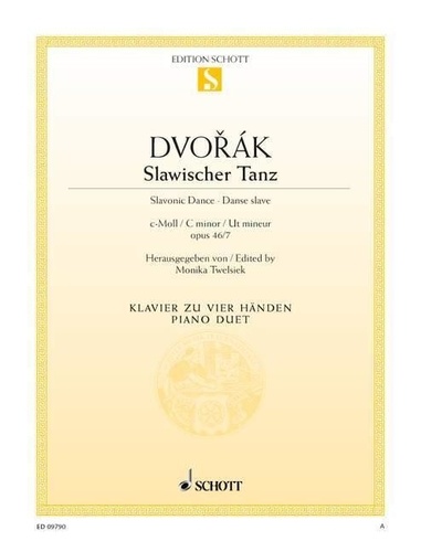 Antonín Dvořák - Danse slave n° 7 en ut mineur - op. 46/7. piano (4 hands)..