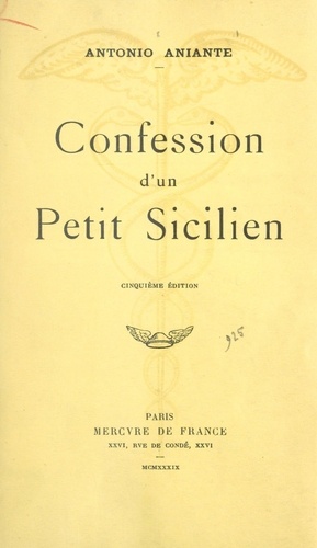 Confession d'un petit Sicilien