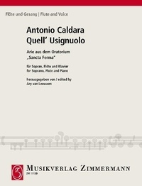Antonio Caldara - Quell’Usignuolo - Arie aus dem Oratorium "Sancta Ferma". soprano, flute and piano. soprano. Partition et parties..