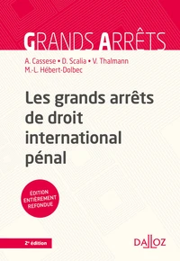 Les grands arrêts de droit international pénal - 2e ed.