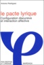 Antonio Rodriguez - Le pacte lyrique - Configuration discursive et interaction affective.