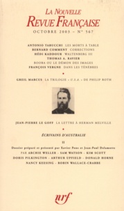 Antonio Tabucchi et Bernard Comment - La Nouvelle Revue Française N° 567 (octobre 2003 : .