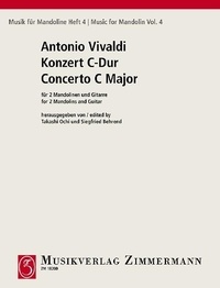 Antonio Vivaldi - Musik für Mandoline  : Concerto en ut majeur - 4. 2 mandolines and guitar. Partition et parties..