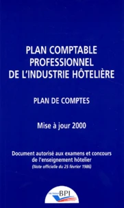 Plan comptable professionnel de l'industrie hôtelière