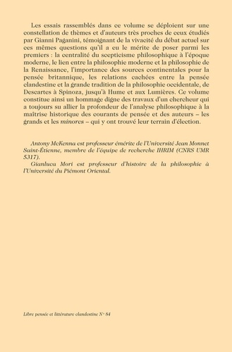 Philosophie et scepticisme de Montaigne à Hume. Mélanges en l’honneur de Gianni Paganini