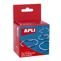 Boite de 20 anneaux metalliques diametre 32 mm