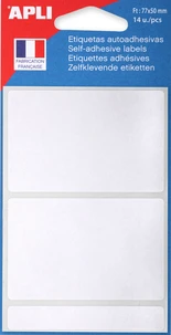 Etiquettes blanches autocollantes 77x50 mm - 14 étiquettes