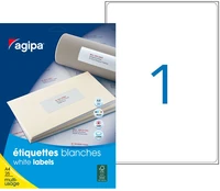Etiquettes blanches autocollantes a4 - 199,6 x 289,1 mm - 25 étiquettes