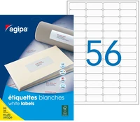 Etiquettes blanches autocollantes a4 -  50 x 20 mm - 1400 étiquettes