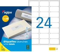 Etiquettes blanches autocollantes mon timbre en ligne - a4 - 63,5 x 33,9 mm - 600 étiquettes
