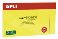 Notes adhésives "funny notes" - 125x75 mm - 100 feuilles - jaune fluo