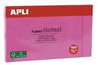 Notes adhésives "funny notes" - 125x75 mm - 100 feuilles - rose fluo