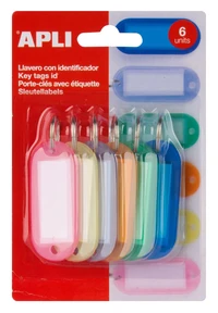 Porte-clefs couleurs translucides 6u